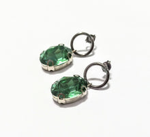 Load image into Gallery viewer, Earrings Strass Green
