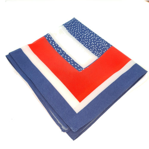 Silk Scarf Red and Blue