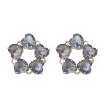 Load image into Gallery viewer, Earrings Botton Heart Crystal
