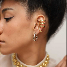 Load image into Gallery viewer, Earrings and Ear Hook Set Golden
