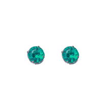 Load image into Gallery viewer, Earrings Ponto de Luz Green Golden Small
