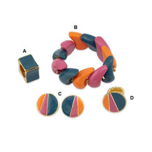 Load image into Gallery viewer, Bracelet Drop Color Orange Blue Pink
