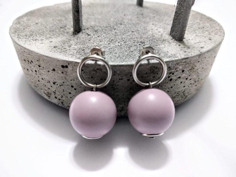 Earrings Lavender Blush Balls