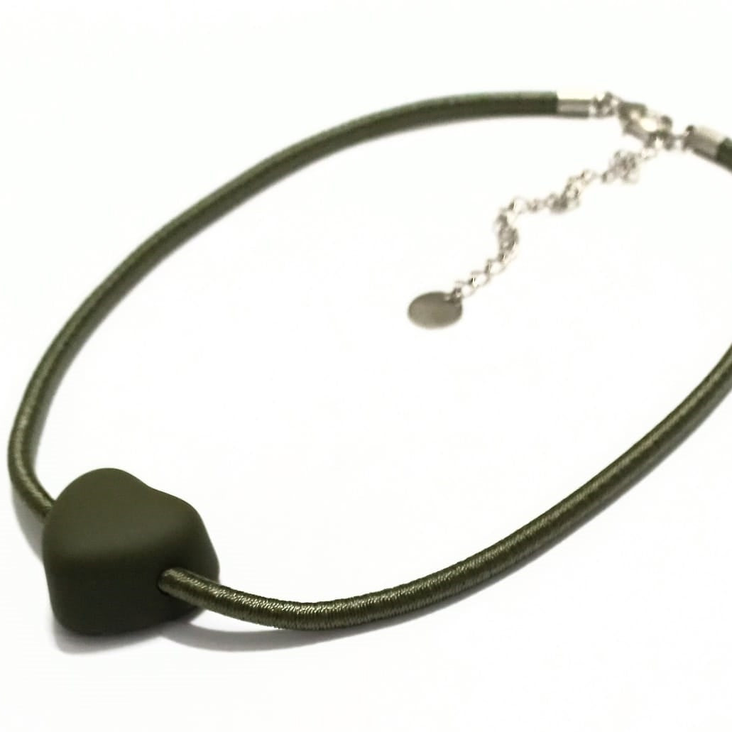 Choker Heart Dark Green