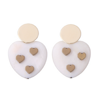 Load image into Gallery viewer, Earrings Heart Madreperola Goden
