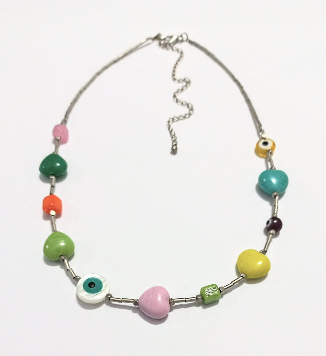 Necklace Mix Greek Eye Yellow