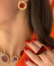 Load image into Gallery viewer, Earrings Round Golden Nest Manoela
