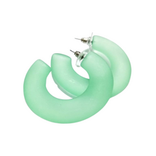 Load image into Gallery viewer, Earrings Argola Candy Green Yellow Peach
